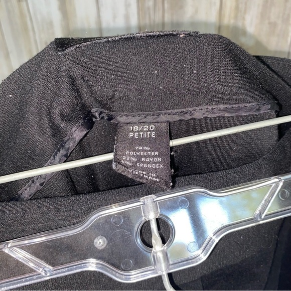 Lane Bryant Black Pull On Straight Leg Pants Petite - Picture 6 of 6